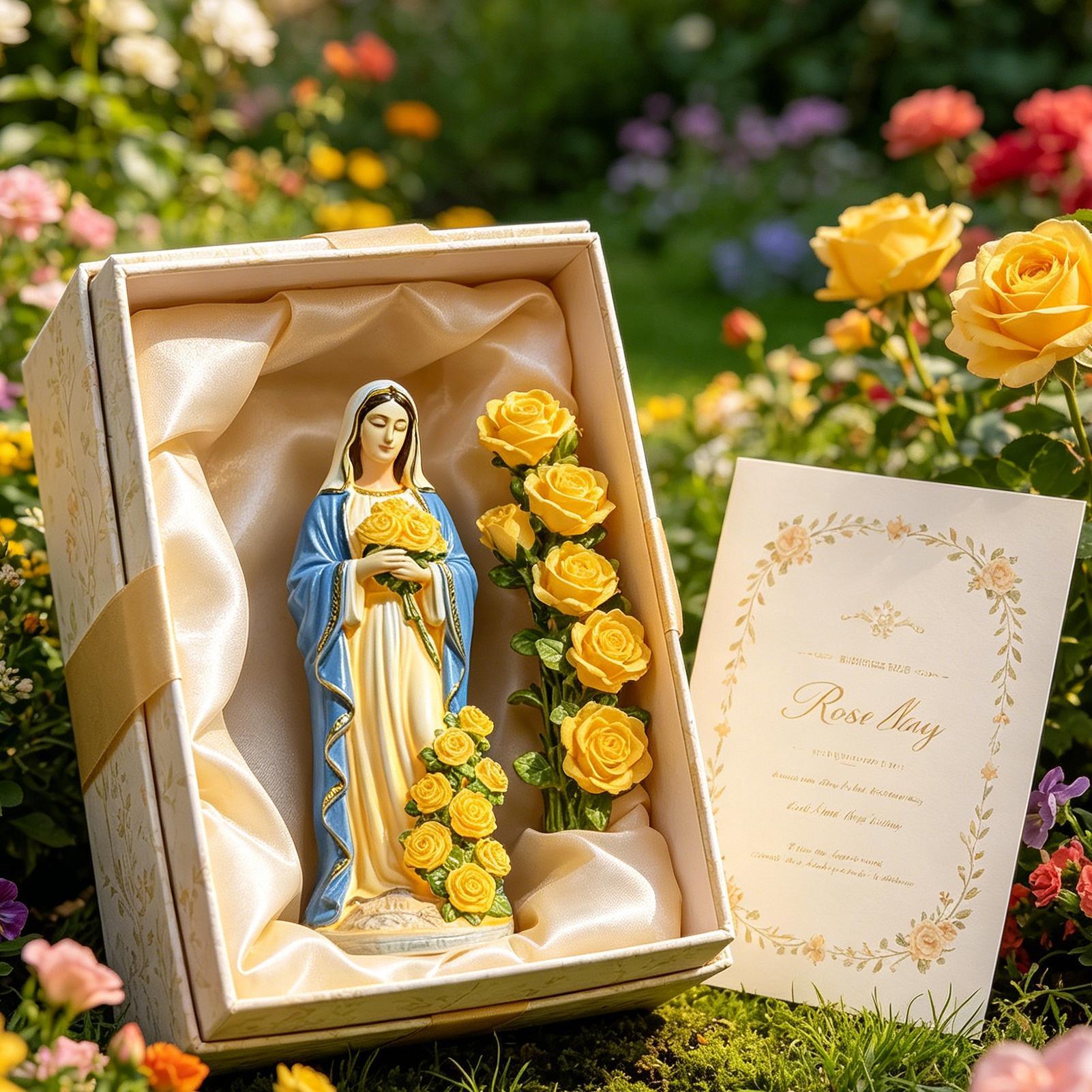 Resin Art Lamp - 聖母マリアソーラー像ガーデンデコレーションソーラーレジンフィギュアライト屋外聖母彫刻屋外裏庭芝生用