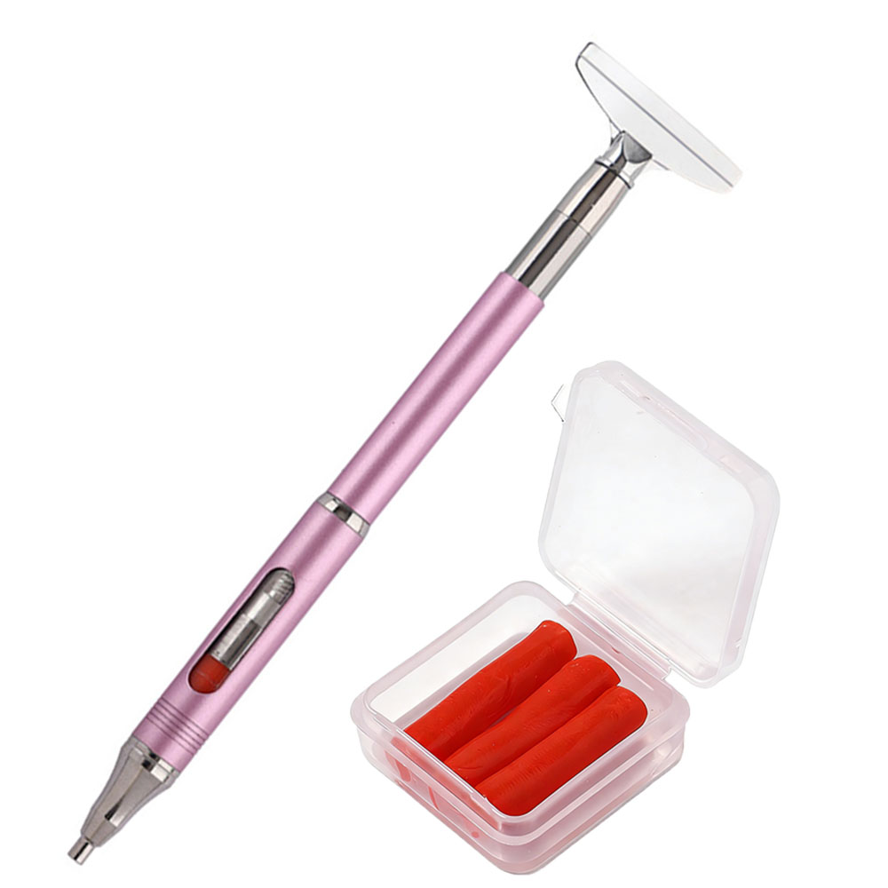 Resin Art Pen - 5D DIYダイヤモンドアートペン、詰め替え可能なワックス回転グルーポイント、ネイルアート＆ダイヤモンドアートツール、ワックスドリルペン付き