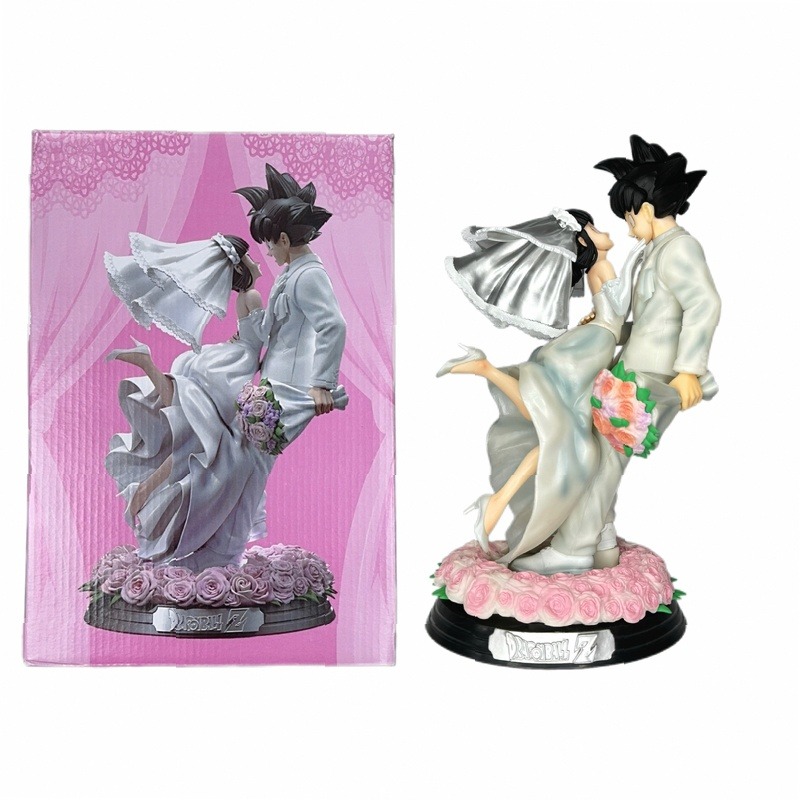 Resin Art Goku - ドラゴンボール GK 孫悟空＆チチの結婚シーン レジン製スタチュー フィギュア アニメコレクタブルモデル