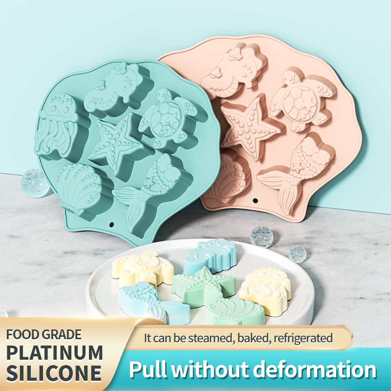 オーシャンフォンダンシリコンモールドシェルマーメイドテールタ - Silicone Mold Ocean のレビューと価格