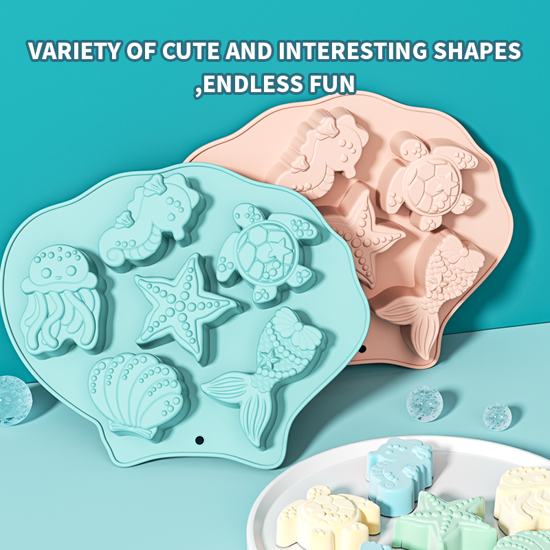オーシャンフォンダンシリコンモールドシェルマーメイドテールタ - Silicone Mold Ocean のレビューと価格