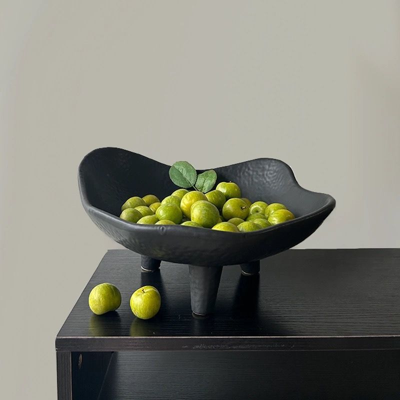 黒色のフルーツプレート樹脂製収納トレイオーナメントレトロアー - Resin Art Wooden Tray のレビューと価格