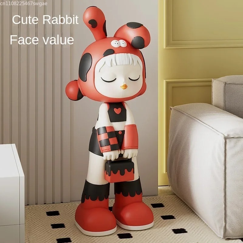 アートカートゥーンガール像 室内ファッションキャラクターモデ - Resin Art Accessories のレビューと価格