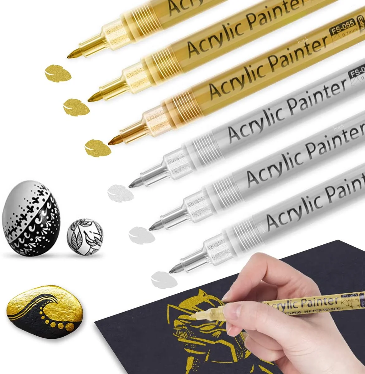 アクリル絵筆,3ピース/セット,岩,石,セラミック,ガラス, - Copic Marker Classic のレビューと価格
