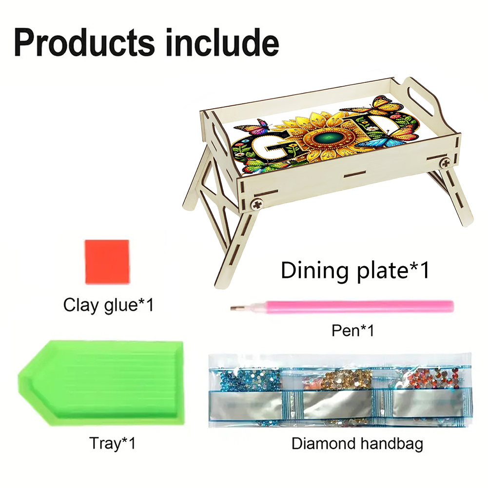 5D DIYダイヤモンドペインティングサービングトレイ（ハン - Resin Art Wooden Tray のレビューと価格