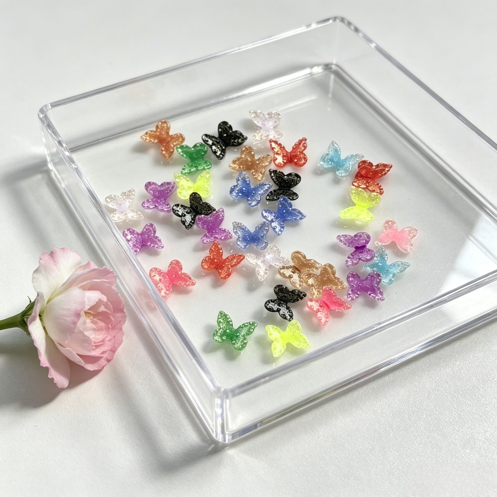 60個入り 蝶の形 6.8*7.8mm スタッドピアス ジュ - Resin Art Earrings Design のレビューと価格