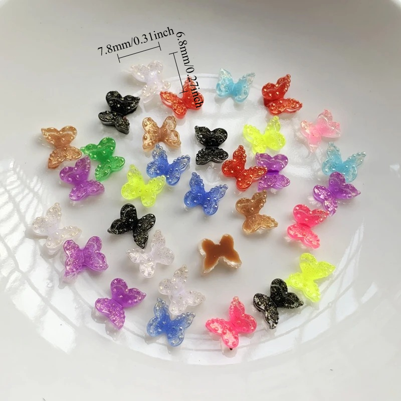 60個入り 蝶の形 6.8*7.8mm スタッドピアス ジュ - Resin Art Earrings Design のレビューと価格