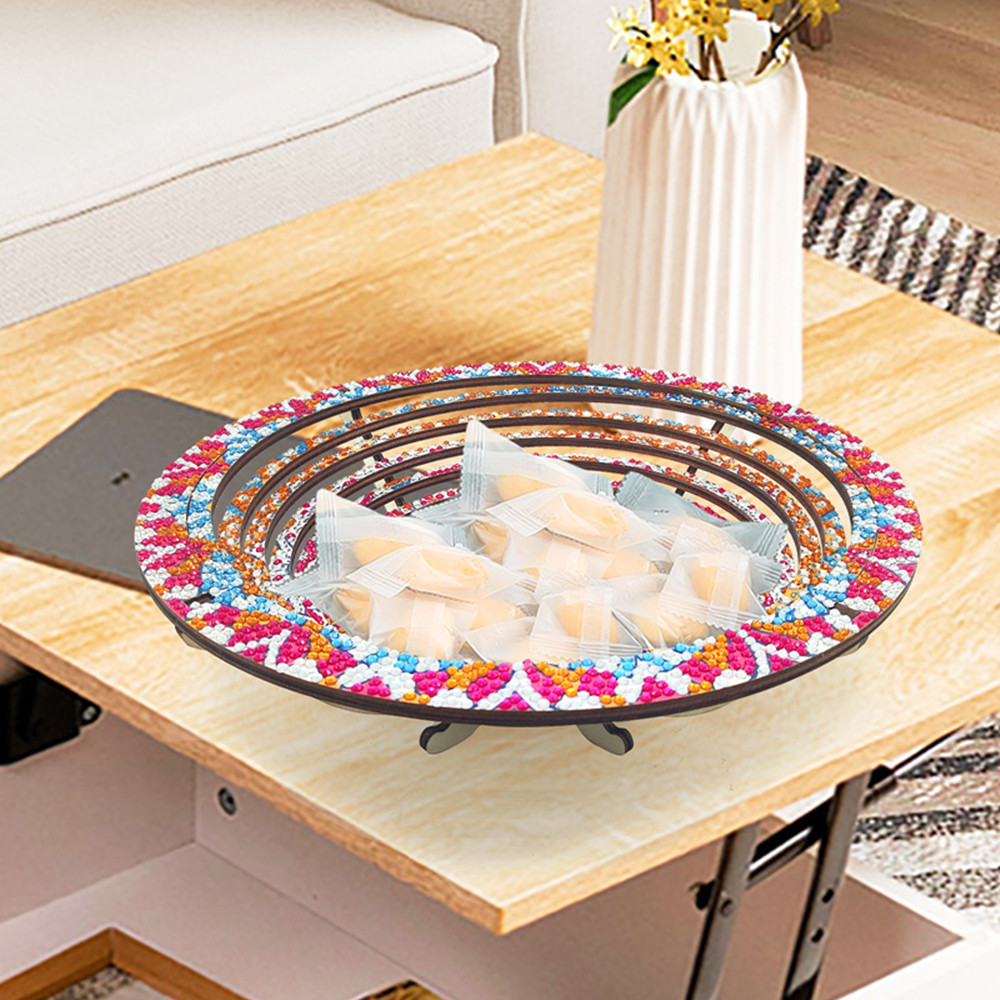 木製曼荼羅 5D ダイヤモンドペインティングトレイ アートク - Resin Art Wooden Tray のレビューと価格
