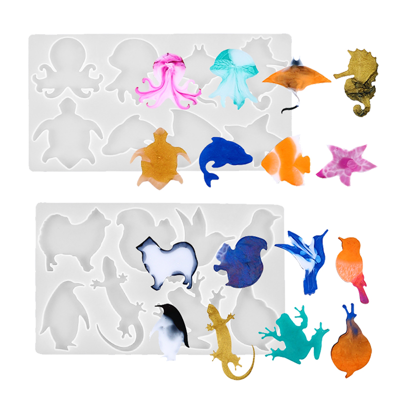 動物のデザインのシリコンジュエリーペンダント,金,エポキシ樹 - Silicone Mold Ocean のレビューと価格