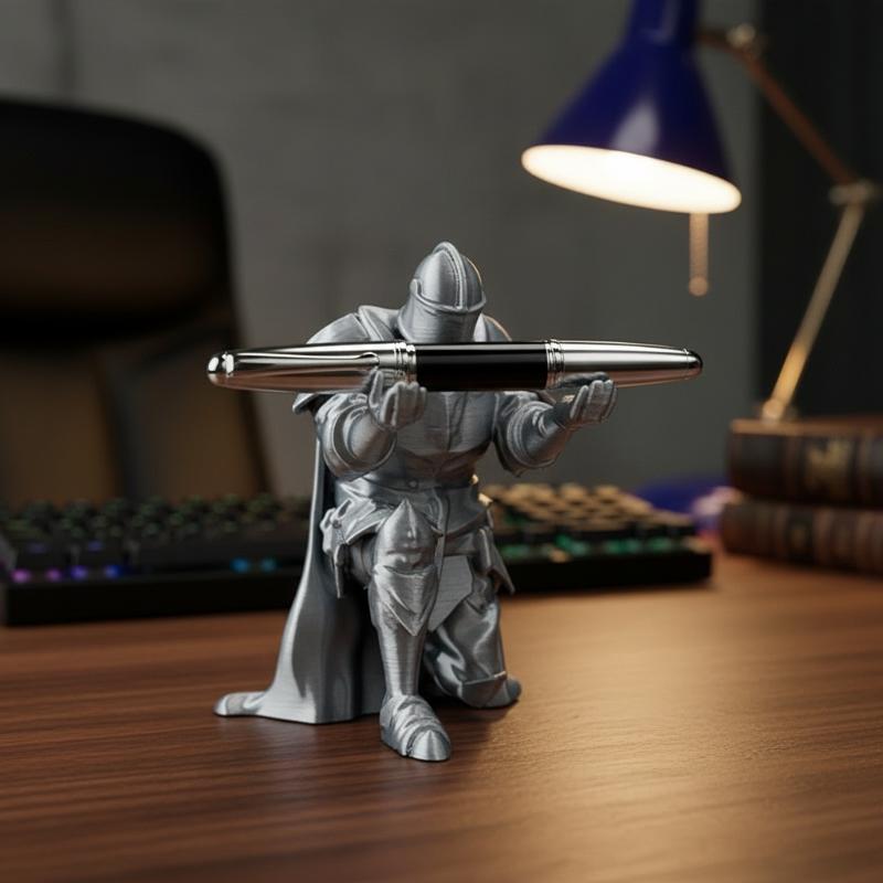 騎士ペンホルダー樹脂中世鎧デスクオーガナイザー画材オフィス用 - Resin Art Pen のレビューと価格
