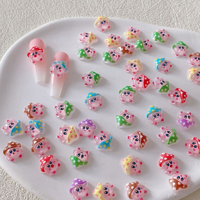 2/10/20 個カービィネイルチャーム 3D 樹脂かわいい - Resin Art Accessories のレビューと価格