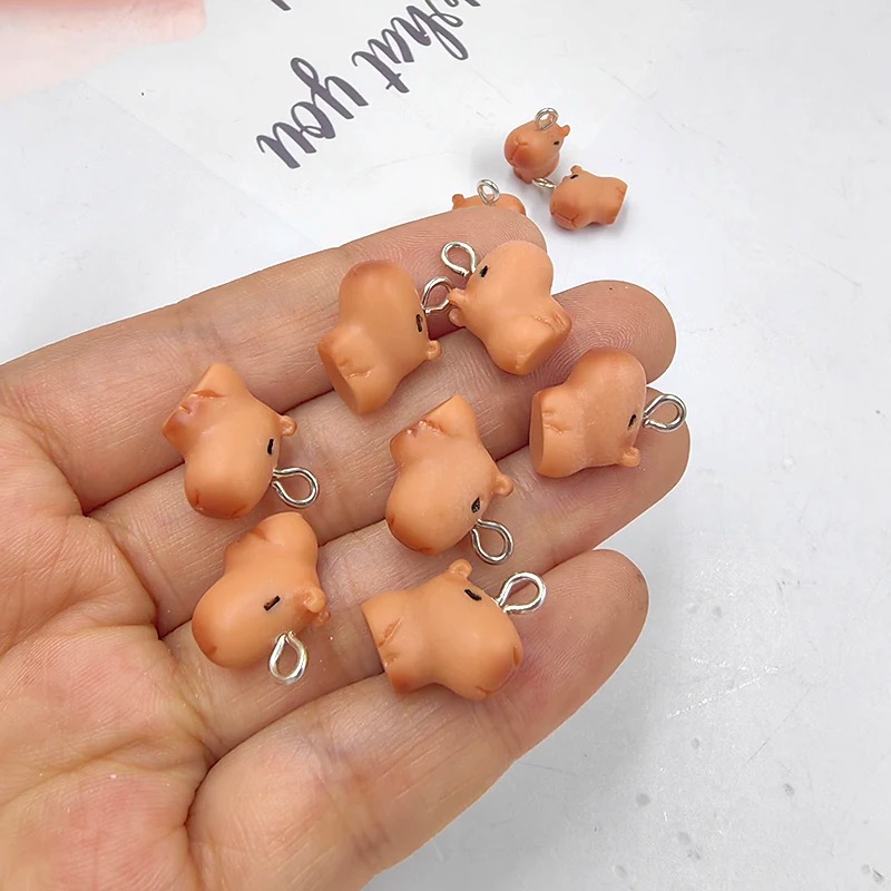 10 個のかわいい小さなカピバラチャーム、ジュエリー作成用、 - Resin Art Kits For Adults のレビューと価格
