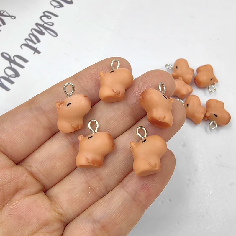 10 個のかわいい小さなカピバラチャーム、ジュエリー作成用、 - Resin Art Kits For Adults のレビューと価格