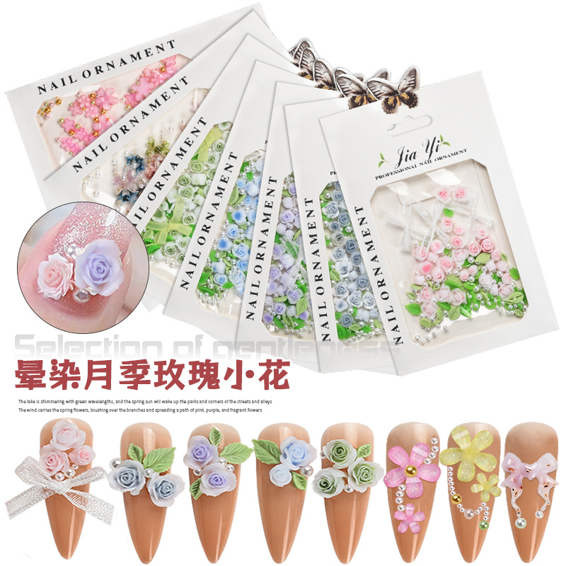 夏らしいミニパールレジンピンクカメリアローズ3Dネイルアート - Resin Art Rose Petals のレビューと価格